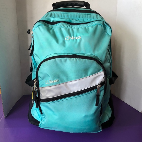 teal rolling backpack